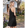 image:imageEkouaer Nightgowns for Women Bamboo Viscose Night Gown Sleeveless Sleep Dress Racerback Spaghetti Strap Chemise SleepwearBlack