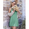 image:imageEkouaer Nightgowns for Women Bamboo Viscose Night Gown Sleeveless Sleep Dress Racerback Spaghetti Strap Chemise SleepwearGreen