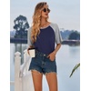 image:imageEkouaer Nightgowns for Women Cotton Night Gown 3 Pack Sleep Shirts Short Sleeve Nightshirt Soft Sleepwear NightdressBlackNavy BlueBlue Green