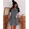image:imageEkouaer Nightgowns for Women Cotton Night Gown 3 Pack Sleep Shirts Short Sleeve Nightshirt Soft Sleepwear NightdressBlackNavy BlueDark Grey