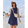 image:imageEkouaer Nightgowns for Women Cotton Night Gown 3 Pack Sleep Shirts Short Sleeve Nightshirt Soft Sleepwear NightdressBlackNavy BlueWine Red