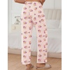 image:imageEkouaer Pajama Pants for Women Soft Comfy Pajama Sleep Bottoms Casual Stretch Wide Leg Lounge Pants with PocketsApricot Teddy