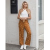 image:imageEkouaer Pajama Pants for Women Soft Comfy Pajama Sleep Bottoms Casual Stretch Wide Leg Lounge Pants with PocketsBrown Teddy