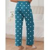 image:imageEkouaer Pajama Pants for Women Soft Comfy Pajama Sleep Bottoms Casual Stretch Wide Leg Lounge Pants with PocketsGreen Heart
