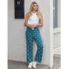 image:imageEkouaer Pajama Pants for Women Soft Comfy Pajama Sleep Bottoms Casual Stretch Wide Leg Lounge Pants with PocketsGreen Heart