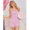 image:imageEkouaer Pajama Sets for Women Tank Top Pjs Summer Sexy Sleepwear with Shorts Cami Nightwear SXXLFlorals on Light Purple