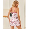 image:imageEkouaer Pajama Sets for Women Tank Top Pjs Summer Sexy Sleepwear with Shorts Cami Nightwear SXXLRed Strawberry on White
