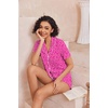 image:imageEkouaer Pajamas for Women Set Button Up Sleepwear 2 Piece Pjs Lounge Set Short Sleeve NightwearHot Leopard