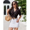 image:imageEkouaer Pajamas for Women Set Button Up Sleepwear 2 Piece Pjs Lounge Set Short Sleeve NightwearLove