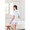 image:imageEkouaer Pajamas for Women Set Button Up Sleepwear 2 Piece Pjs Lounge Set Short Sleeve NightwearShell World