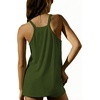 image:imageEkouaer Pajamas for Women Set Soft Cami Short Sets 2 Pieces Pjs Sleepwear V Neck Loungewear with PocketsArmy Green