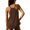 image:imageEkouaer Pajamas for Women Set Soft Cami Short Sets 2 Pieces Pjs Sleepwear V Neck Loungewear with PocketsCoffee