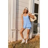 image:imageEkouaer Pajamas for Women Set Soft Cami Short Sets 2 Pieces Pjs Sleepwear V Neck Loungewear with PocketsLight Blue