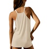 image:imageEkouaer Pajamas for Women Set Soft Cami Short Sets 2 Pieces Pjs Sleepwear V Neck Loungewear with PocketsLight Brown