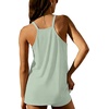 image:imageEkouaer Pajamas for Women Set Soft Cami Short Sets 2 Pieces Pjs Sleepwear V Neck Loungewear with PocketsLight Green
