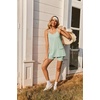 image:imageEkouaer Pajamas for Women Set Soft Cami Short Sets 2 Pieces Pjs Sleepwear V Neck Loungewear with PocketsLight Green