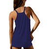 image:imageEkouaer Pajamas for Women Set Soft Cami Short Sets 2 Pieces Pjs Sleepwear V Neck Loungewear with PocketsNavy Blue