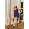 image:imageEkouaer Pajamas for Women Set Soft Cami Short Sets 2 Pieces Pjs Sleepwear V Neck Loungewear with PocketsNavy Blue