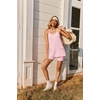 image:imageEkouaer Pajamas for Women Set Soft Cami Short Sets 2 Pieces Pjs Sleepwear V Neck Loungewear with PocketsPink