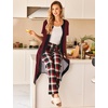 image:imageEkouaer Robes For Women Zipper Front Bathrobe Short Sleeve House Coat Long Nightgown With Pockets Soft Loungewear