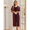 image:imageEkouaer Robes For Women Zipper Front Bathrobe Short Sleeve House Coat Long Nightgown With Pockets Soft Loungewear