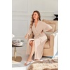 image:imageEkouaer Robes for Women Lightweight Knit Waffle Bathrobe Full Length Kimono Casual Ladies LoungewearChampagne