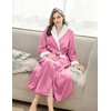 image:imageEkouaer Robes for Women Soft Long Bathrobe Lightweight Fleece Shawl Collar Spa Robe Cozy Sleepwear with Pockets SXXL
