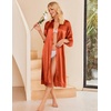 image:imageEkouaer Silk Robes for Women Lace Trim Satin Robe 34 Sleeve Kimono Bathrobe Bride Bridesmaid Wedding Party Sleepwear SXXLCaramel