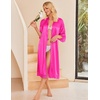image:imageEkouaer Silk Robes for Women Lace Trim Satin Robe 34 Sleeve Kimono Bathrobe Bride Bridesmaid Wedding Party Sleepwear SXXLHot Pink