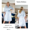 image:imageEkouaer Silk Robes for Women Lace Trim Satin Robe 34 Sleeve Kimono Bathrobe Bride Bridesmaid Wedding Party Sleepwear SXXLLight Blue