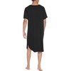image:imageEkouaer Sleepwear Mens Nightshirt Short Sleeve Pajamas Comfy Big amp Tall Henley Sleep Shirt MXXXLBlack
