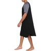 image:imageEkouaer Sleepwear Mens Nightshirt Short Sleeve Pajamas Comfy Big amp Tall Henley Sleep Shirt MXXXLBlack With Light Grey