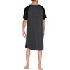 image:imageEkouaer Sleepwear Mens Nightshirt Short Sleeve Pajamas Comfy Big amp Tall Henley Sleep Shirt MXXXLDark Grey With Black