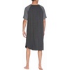 image:imageEkouaer Sleepwear Mens Nightshirt Short Sleeve Pajamas Comfy Big amp Tall Henley Sleep Shirt MXXXLDark Grey With Light Grey