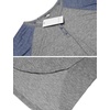 image:imageEkouaer Sleepwear Mens Nightshirt Short Sleeve Pajamas Comfy Big amp Tall Henley Sleep Shirt MXXXLGrey With Light Blue