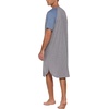 image:imageEkouaer Sleepwear Mens Nightshirt Short Sleeve Pajamas Comfy Big amp Tall Henley Sleep Shirt MXXXLGrey With Light Blue