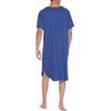 image:imageEkouaer Sleepwear Mens Nightshirt Short Sleeve Pajamas Comfy Big amp Tall Henley Sleep Shirt MXXXLNavy Blue