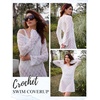image:imageEkouaer Swimsuit Coverup for Women Crochet Beach Cover Up Hollow Out Long Sleeve Cover Ups 2026 Summer Vacation Outfits1white