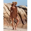 image:imageEkouaer Swimsuit Coverup for Women Crochet Beach Cover Up Hollow Out Long Sleeve Cover Ups 2026 Summer Vacation OutfitsTerracotta