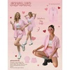 image:imageEkouaer Two Piece Sets for Women Summer Y2K Shirt and Shorts Beach Vacation Cruise Outfits Travel Sweatsuits Lounge SetPink White Plaid