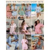 image:imageEkouaer Two Piece Sets for Women Summer Y2K Shirt and Shorts Beach Vacation Cruise Outfits Travel Sweatsuits Lounge SetPink White Stripe