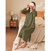 image:imageEkouaer Waffle Robes for Women Long Zipper Bathrobes Lightweight House Coat Soft Sleepwear with Pockets Loungewear SXXLArmy Green