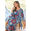 image:imageEkouaer Women Long House Coat Zipper Front Robes Full Length Nightgowns with Pockets Striped Loungewear S4XLBohemian Blue