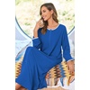 image:imageEkouaer Women Long House Coat Zipper Front Robes Full Length Nightgowns with Pockets Striped LoungewearNavy Small