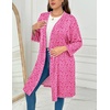 image:imageEkouaer Women Plus Size Robe Knee Length Lightweight Bathrobe Short Kimono Robes with Pockets Maternity RobePink Leopard