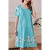 image:imageEkouaer Women Robe Zipper Front Mumu Duster Robes Zip Up Housecoat Soft Sleepwear with PocketsGreen Floral