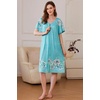 image:imageEkouaer Women Robe Zipper Front Mumu Duster Robes Zip Up Housecoat Soft Sleepwear with PocketsGreen Floral