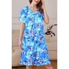 image:imageEkouaer Women Robe Zipper Front Mumu Duster Robes Zip Up Housecoat Soft Sleepwear with PocketsMulti Aqua