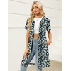 image:imageEkouaer Women Zipper Robes Waffle Short Bathrobe Lightweight House Coat with Pockets Soft Nightgown S3XLCream Leopard Print