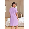 image:imageEkouaer Women Zipper Robes Waffle Short Bathrobe Lightweight House Coat with Pockets Soft Nightgown S3XLLight Purple